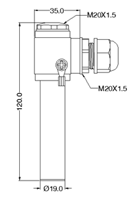 SW-21輕巧型磁開關產品尺寸