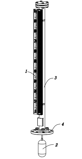 頂裝磁翻板液位計的結構（附圖）